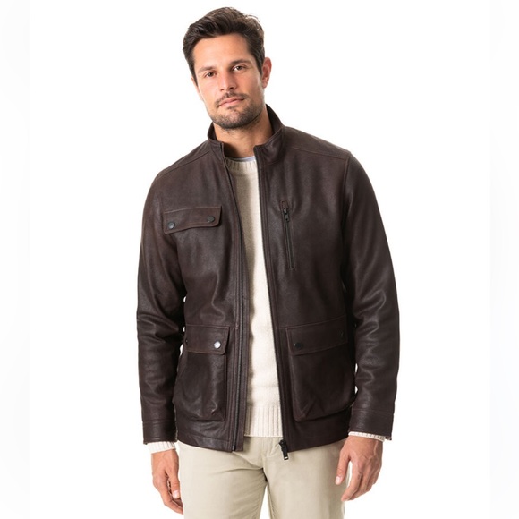 Rodd & Gunn 100% Genuine Leather Silverdale Jacket N192-9 - Picture 1 of 12